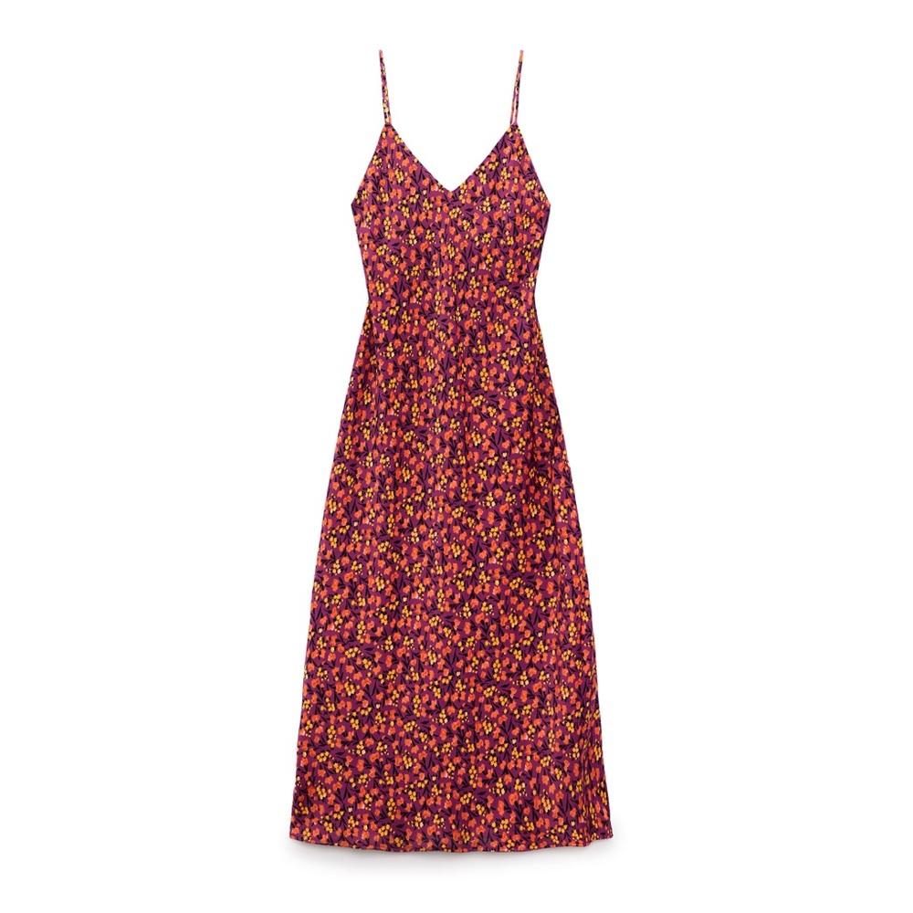 Zara Floral Maxi Dress - Red and Yellow